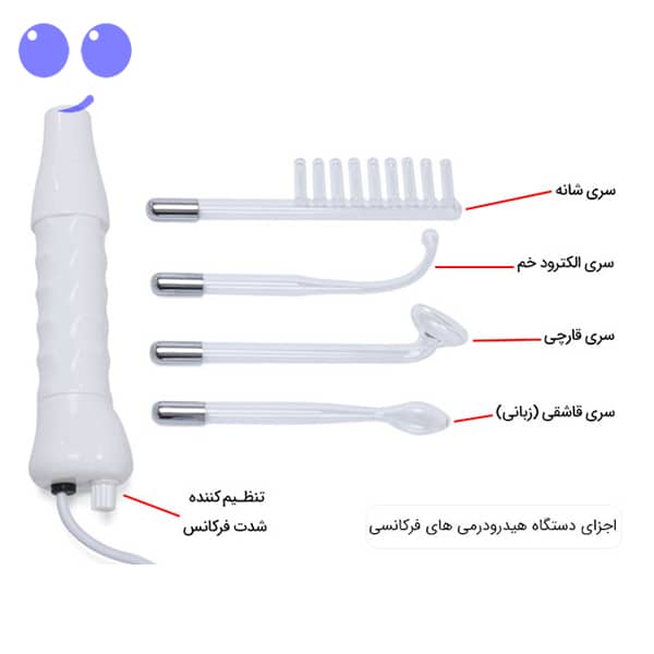 دستگاه الکتروتراپی هیدرودرمی پرتابل Lz-006A فرکانس بالا 5 دستگاه هیدرودرمی پرتابل التراسونیک کره